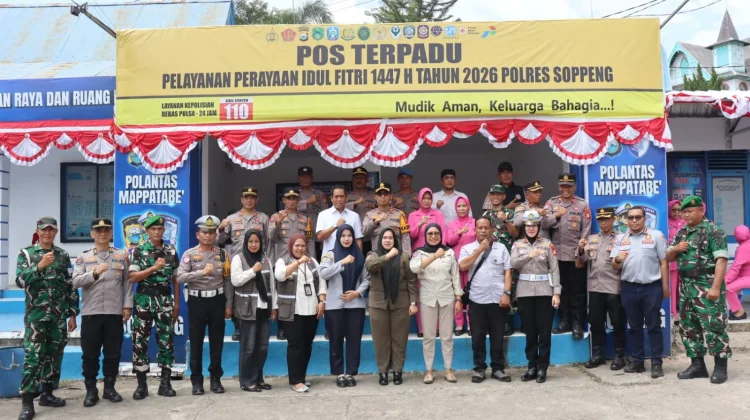 Kapolres Soppeng Cek Pos Pengamanan Operasi Ketupat