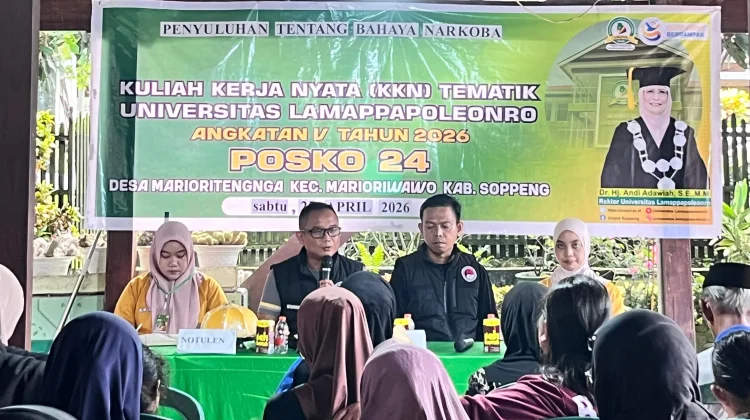 Polres Soppeng Edukasi Bahaya Narkoba lewat KKN