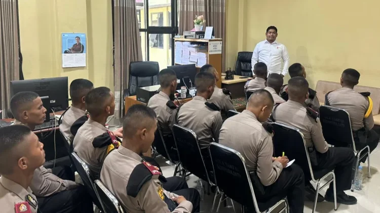 Polres Soppeng Gelar Latihan Kerja Siswa Sekolah Polisi Negara