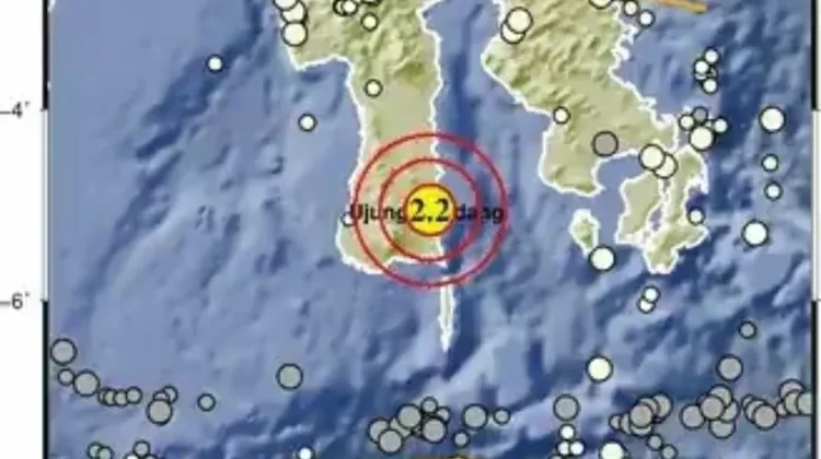 Gempa Magnitudo 2,2 Guncang Sinjai, Berpusat di Laut