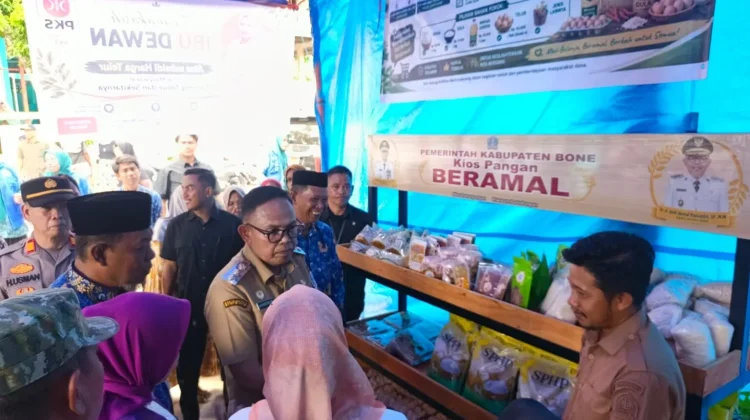 Kendalikan Inflasi Desa, Wakil Bupati Bone Buka Pasar Murah BerAmal di Sibulue