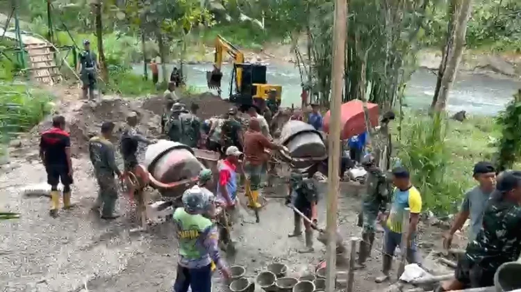 Jembatan Garuda di Desa Alenangka Masuk Tahap Pondasi, Ditarget Rampung Akhir Juni