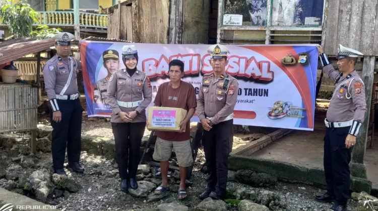 Satlantas Bone Berbagi Sambut HUT Bhayangkara Ke-80