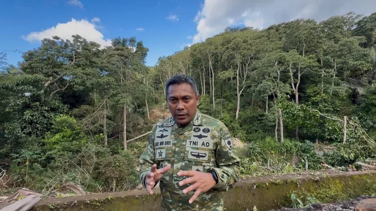 Pangkas Jarak Tempuh, Dandim Tinjau Lokasi Pembangunan Jembatan TMMD di Bontocani