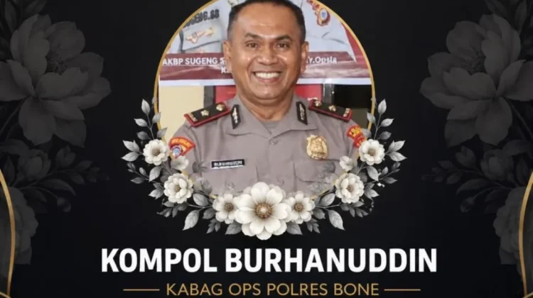 Kabag Ops Polres Bone Kompol Burhanudin Berpulang, Tinggalkan Dedikasi Abadi