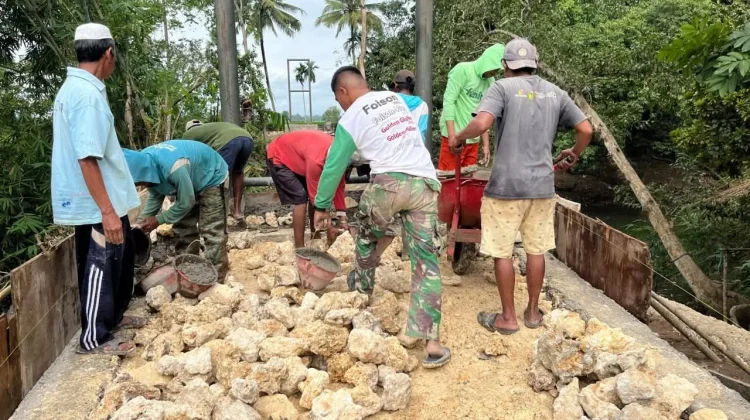 Satgas TMMD Bone Ratakan Akses Jalan menuju Desa Taddang Palie
