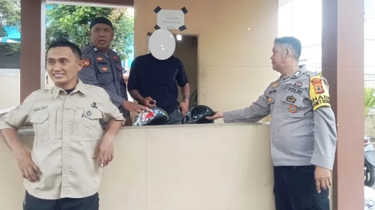 Terduga Pencuri Helm di SMKN 1 Bone Berhasil Diamankan