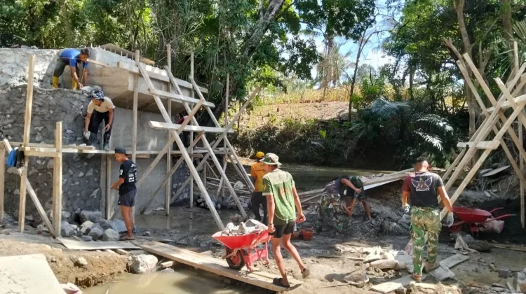 Kodim Soppeng Percepat Pembangunan Empat Jembatan Demi Konektivitas Wilayah