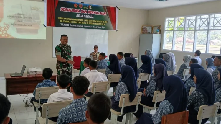 Satgas TMMD Bone Tanamkan Semangat Bela Negara Kepada Masyarakat