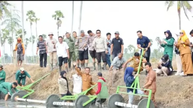 Wakapolres Bone Dukung Pertanian Modern lewat Gerakan Tanam Serempak Bersama