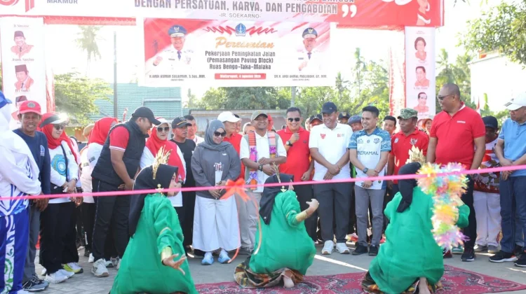 Bupati Bone Resmikan Jalan Paving Blok di Desa Mattaropuli Bengo