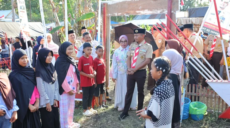 Bupati Bone Tinjau Perkemahan Hari Pramuka di Ponre