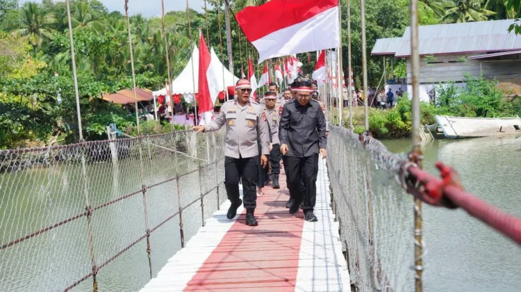 Jembatan Merah Putih TNI-Polri Mudahkan Akses Warga Kading