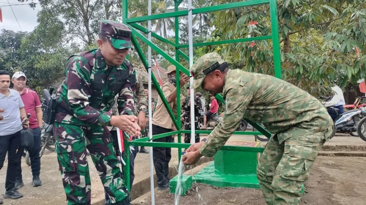 Danrem 141/Toddopuli Tinjau Hasil Pembangunan TMMD Bone