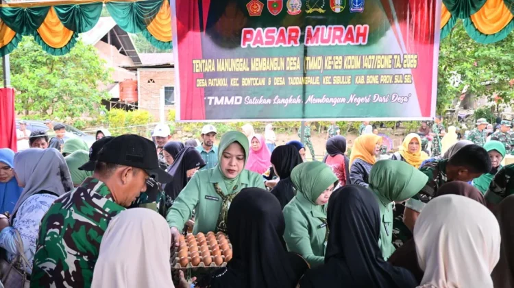 Pasar Murah Warnai Penutupan TMMD ke-129 Bone