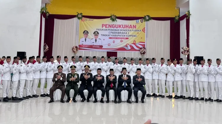 Kapolres Soppeng Hadiri Pengukuhan Paskibraka, Tekankan Nasionalisme