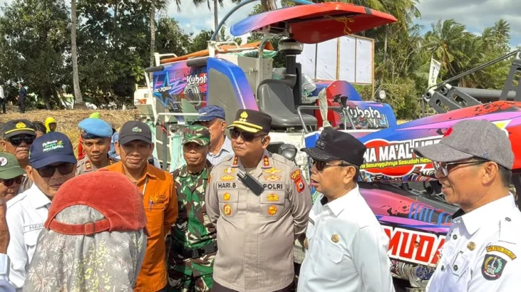 Kapolres Soppeng Dukung Akselerasi Modernisasi Pertanian Padi