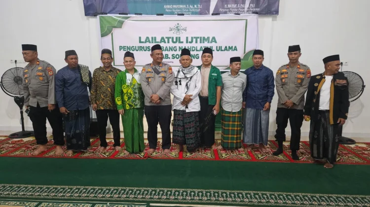 Kapolres Soppeng Hadiri Lailatul Ijtima’ PCNU, Perkuat Silaturahmi