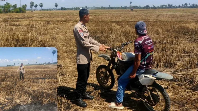 Bhabinkamtibmas Polsek Tanete Riattang Cek Titik Api di Bone