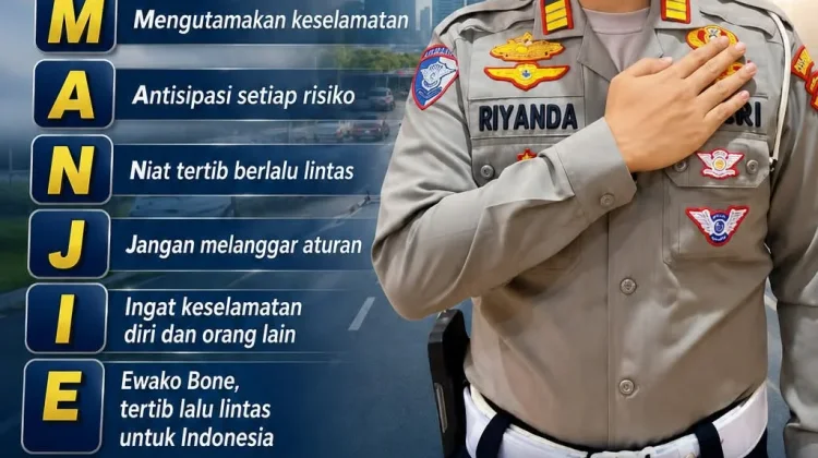 Satlantas Bone Serukan AMANJIE: Utamakan Keselamatan, Stop Kecelakaan