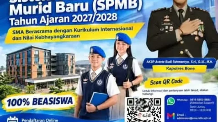 SPMB SMA Kemala Taruna Bhayangkara 2027 Dibuka