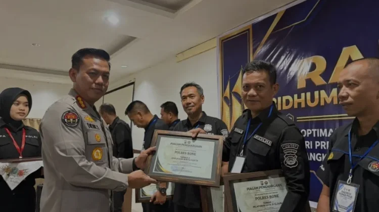 Polres Bone Sabet Lima Penghargaan Kehumasan Polda Sulsel