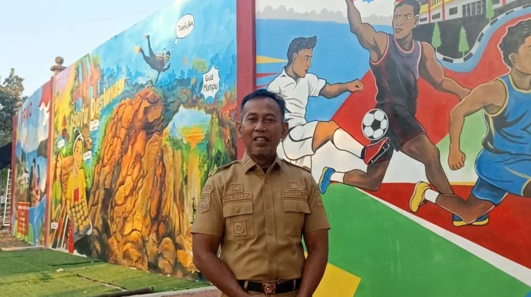 Mural OPD Percantik Stadion Lapatau Bone jelang Porprov Sulsel