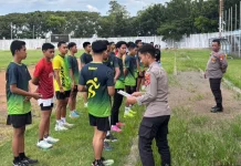 Polres Bone Sosialisasi Penerimaan Polri di Stadion