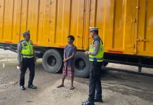 Polantas Bone Sosialisasikan Pembatasan Truk Sumbu Tiga