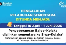 ASDP Tunda Pengalihan Lintasan mulai 10 April, Layanan Bajoe-Kolaka Tetap Normal