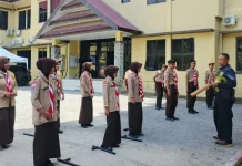 Sat Binmas Polres Soppeng Latih Saka Bhayangkara