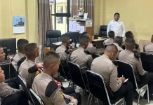 Polres Soppeng Gelar Latihan Kerja Siswa Sekolah Polisi Negara