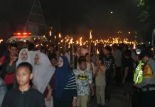 Pawai Obor Warnai Malam Takbiran Iduladha di Kota Sinjai