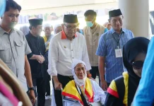 Wakil Bupati Bone Sambut 393 Jemaah Haji Kloter 6 di Asrama Haji Sudiang