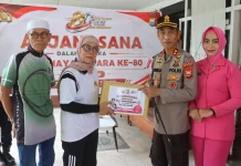 Polres Bone Berbagi dengan Purnawirawan dan Anak Panti, Sambut HUT Bhayangkara