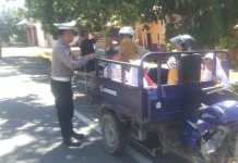 Satlantas Bone Ingatkan Aturan Angkut Penumpang