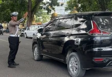 Satlantas Polres Bone Amankan Kepulangan Jamaah Haji Kabupaten Bone