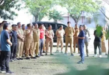 Bersiap Sambut Porprov, Bupati Bone Pimpin Aksi Bersih-bersih di GOR Lapatau