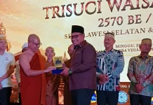 Kemenag Bone Hadiri Perayaan Waisak di Wihara Dharma Palakka