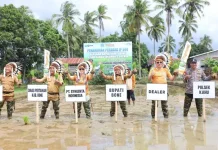 Wujudkan Swasembada Pangan, Bupati Bone Tanam Perdana Inpari 300 di Kec. Kahu
