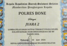 Satlantas Polres Bone Borong Dua Penghargaan Bergengsi di Hari Bhayangkara ke-80