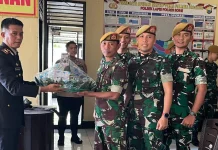 Yon Armed Kawali Beri Kejutan Hari Bhayangkara ke Polsek Lappariaja