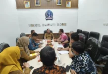 Wabup Bone Sambut Tim Kemensos RI Bahas Sekolah Rakyat