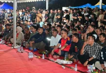 Nobar Piala Dunia, Ribuan Warga Bone Padati Lapangan Merdeka
