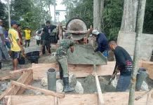 TMMD Bone Percepat Pembangunan Jembatan Bersama Warga Desa Tadang