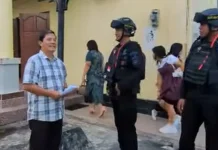 Brimob Bone Amankan Ibadah Minggu, Jemaat Beribadah Dengan Tenang