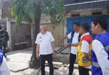 Gunakan Betonisasi, Pemkab Pinrang Rehab Jalan Kawasan Pasar Sentral
