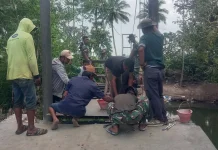 Satgas TMMD Bone Percepat Pembangunan Jembatan Gantung Sibulue Bersama Warga