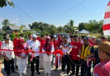 Bupati Bone Resmikan Jalan Beton Poros Telle-Timurung Sepanjang 2,4 Kilometer