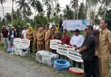 Hadiri Penyerahan Pompa Air, Kapolres Soppeng beri Dukungan bagi Petani